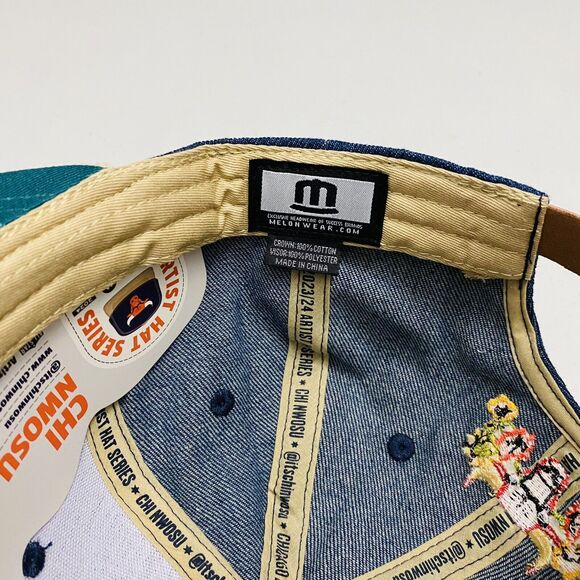 Chicago Bulls Artist Hat Series CHI NWOSU Strapback Floral Denim Cap SGA 1/20/24 - Picture 9 of 10